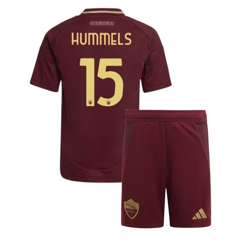 Dres AS Roma Mats Hummels #15 Domaci za djecu 2024-25 Kratak Rukav (+ kratke hlače)